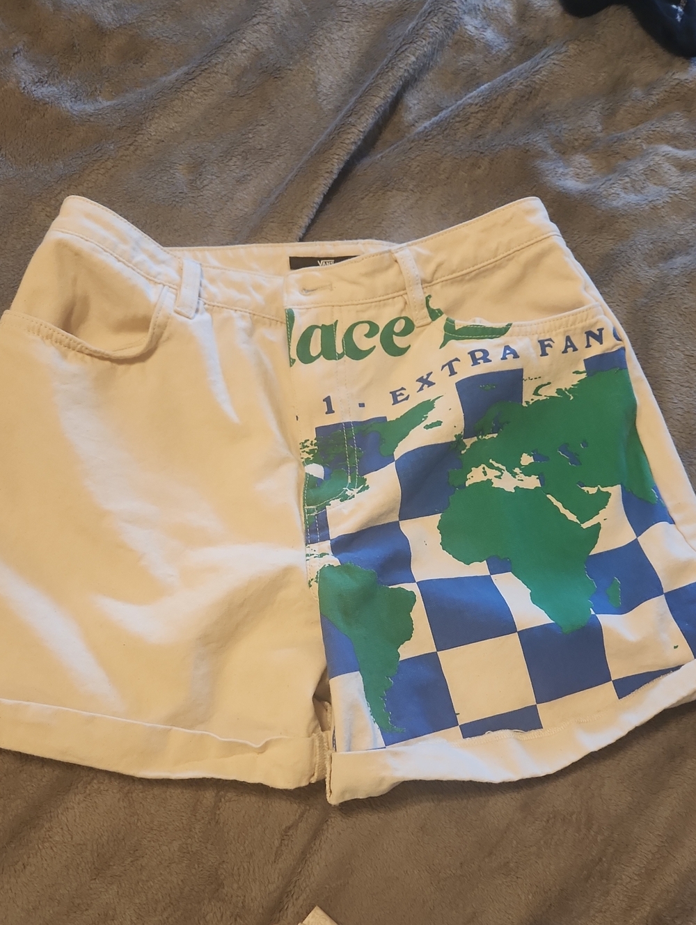 Vans Beige Shorts with Black Label